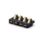 Battery Connector Head 4 Pin Gold Plating 2.5PH 3.0mm High PCB Mount Battery Contact Shrapnel Battery Connector Head 4 Pin Gold Plating 2.5PH 3.0mm High PCB Mount Battery Contact Shrapnel