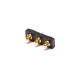 Conector de pogo de 3 pinos 4MM Pitch Brass Gold Plating Single Row Conector de pogo de 3 pinos 4MM Pitch Brass Gold Plating Single Row