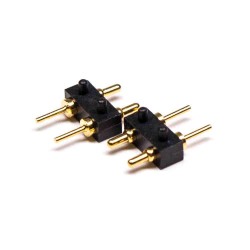 Pogo Pin Battery Connector 2 Pin Single Row Plug-in Type 3.5MM Pitch Insert Welding