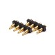Pogo Pin Connector 4 Pin Single Row Side-mounted Gold Plating Brass Pitch 3MM Pogo Pin Connector 4 Pin Single Row Side-mounted Gold Plating Brass Pitch 3MM