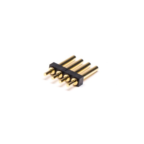 Pogo Pin Connector 4 Pin T Type Brass Gold Plating 2.5MM Pitch Single Row Thickness 2MM Pogo Pin Connector 4 Pin T Type Brass Gold Plating 2.5MM Pitch Single Row Thickness 2MM