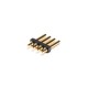 Pogo Pin Connector 4 Pin T Type Brass Gold Plating 2.5MM Pitch Single Row Thickness 2MM Pogo Pin Connector 4 Pin T Type Brass Gold Plating 2.5MM Pitch Single Row Thickness 2MM