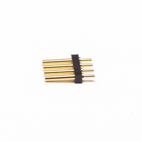 Pogo Pin Connector 4 Pin T Type Brass Gold Plating 2.5MM Pitch Single Row Thickness 2MM Pogo Pin Connector 4 Pin T Type Brass Gold Plating 2.5MM Pitch Single Row Thickness 2MM