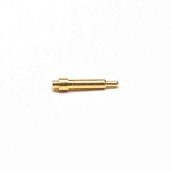 Pogo Pin Connector Brass Single Core Shaped Plug-in Type Solder Gold Plating Straight