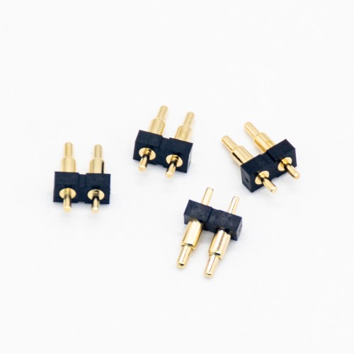 Pogo Pin Connectors Plug-in Gold Plating Brass 2 Pin Solder Shaped Series Pogo Pin Connectors Plug-in Gold Plating Brass 2 Pin Solder Shaped Series