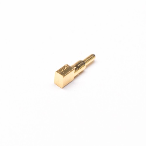 Pogo Pin Soldering Connector Single Core Shaped Flat Type Brass Straight Gold Plating Pogo Pin Soldering Connector Single Core Shaped Flat Type Brass Straight Gold Plating