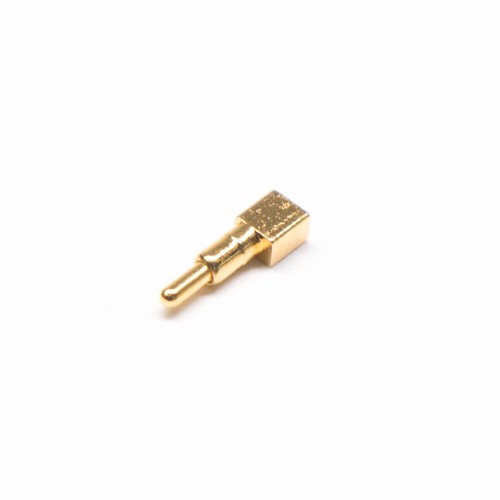 Pogo Pin Soldering Connector Single Core Shaped Flat Type Brass Straight Gold Plating Pogo Pin Soldering Connector Single Core Shaped Flat Type Brass Straight Gold Plating