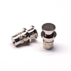 SMT Pogo Pin Contact Shaped Nickel Plating Plug-in Brass Straight Single Core Solder