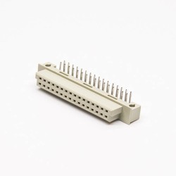Din 41612 Connector Female PH2.54mm 32PIN（A+B）Angled European Socket Through Hole for PCB Mount