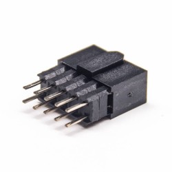 2pcs Double Row Female Header 10 Way Straight 2.54 PH DIP Type