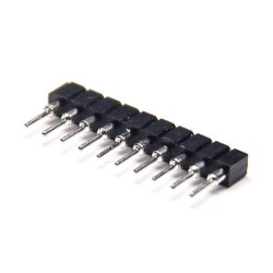 2pcs Female Pin Header Straight 2.0mm Circular Holes Single Row DIP Type