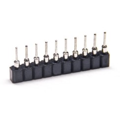 2pcs Female Pin Header Straight 2.0mm Circular Holes Single Row DIP Type