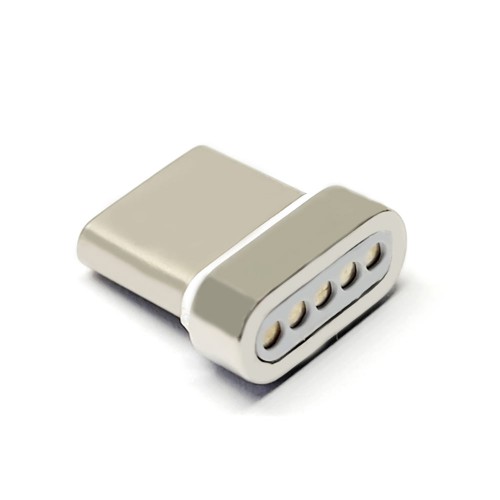 5-Pin Magnetic Connector with Magnetic Oval Base for Type-C Magnetic Data Cable Accessories 5-Pin Magnetic Connector with Magnetic Oval Base for Type-C Magnetic Data Cable Accessories