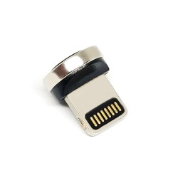 Three-in-One Round Magnetic Male Connector Set with Magnetic Line and USB Connector