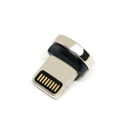 Three-in-One Round Magnetic Male Connector Set with Magnetic Line and USB Connector