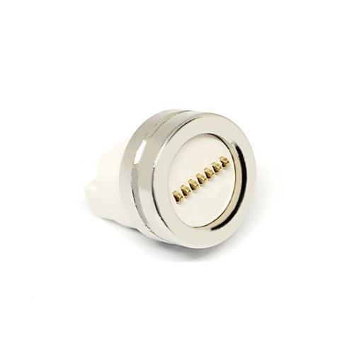 Vertical Mounting 7-Pin SMT Round Magnetic Connector with 7mm Line End for PCB Boards Vertical Mounting 7-Pin SMT Round Magnetic Connector with 7mm Line End for PCB Boards