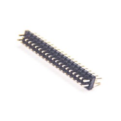 2pcs 40 Pin Header Connector 180 Degree 1.27mm Dual Row Dip Type