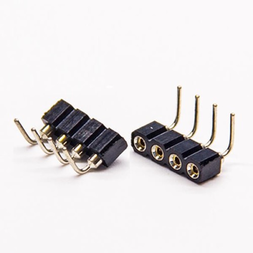 4 Pin Circular Holes Female Header 2.54mm Pitch 90 Degree (2pcs) 4 Pin Circular Holes Female Header 2.54mm Pitch 90 Degree (2pcs)