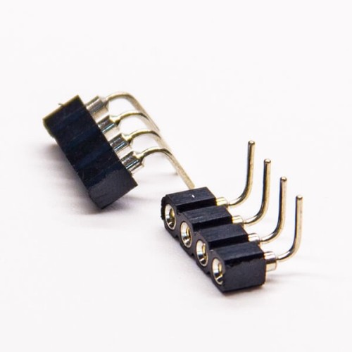 4 Pin Circular Holes Female Header 2.54mm Pitch 90 Degree (2pcs) 4 Pin Circular Holes Female Header 2.54mm Pitch 90 Degree (2pcs)
