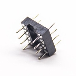 5pcs Round Pin Headers Straight Double Row 2.54mm DIP Type