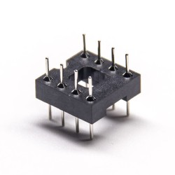 5pcs Round Pin Headers Straight Double Row 2.54mm DIP Type