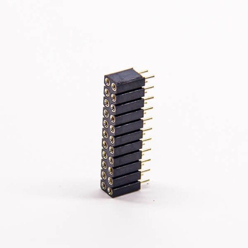 Female Header Circular Holes Dual Row 22 Way 2.54mm Pitch DIP Female Header Circular Holes Dual Row 22 Way 2.54mm Pitch DIP