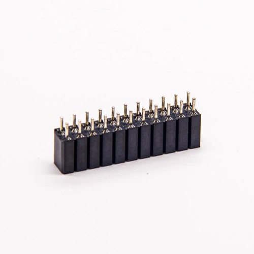 Female Header Circular Holes Dual Row 22 Way 2.54mm Pitch DIP Female Header Circular Holes Dual Row 22 Way 2.54mm Pitch DIP