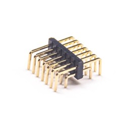 Pin Header 1.27mm Right Angle Dual Row Through Hole 2x7 pin U Type
