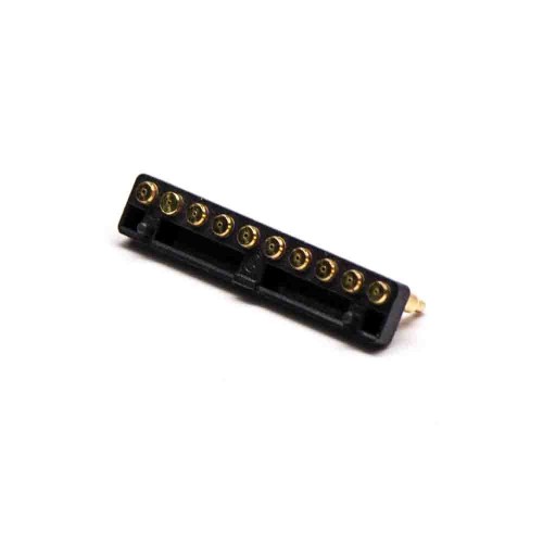Brass Pogo Pin Connector Multi Pin Series 2.2MM Pitch Single Row 10 Pin Side-mounted Brass Pogo Pin Connector Multi Pin Series 2.2MM Pitch Single Row 10 Pin Side-mounted