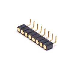 Pogo Pin Connector 8 Pin Female 2.54MM Pitch Multi Pin Series Bending Type