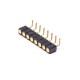 Pogo Pin Connector 8 Pin Female 2.54MM Pitch Multi Pin Series Bending Type