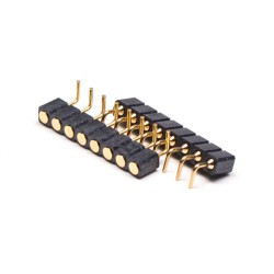 Pogo Pin Connector 8 Pin Female 2.54MM Pitch Multi Pin Series Bending Type