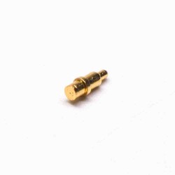 SMT Pogo Pin Connector Plug-in Type Solder Shaped Brass Straight Gold Plating Single Core