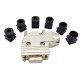 D SUB 9 Shell L Type Right Angled Male RS232 serial port Zinc Alloy Silver D SUB 9 Shell L Type Right Angled Male RS232 serial port Zinc Alloy Silver