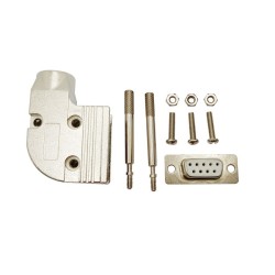D SUB 9 Shell L Type Right Angled Male RS232 serial port Zinc Alloy Silver