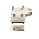D SUB 9 Shell L Type Right Angled Male RS232 serial port Zinc Alloy Silver D SUB 9 Shell L Type Right Angled Male RS232 serial port Zinc Alloy Silver