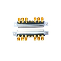 13W6 DB Female Straight Solder Type 10A 20A 30A 40A Gold Plated Machine pin Single Hole