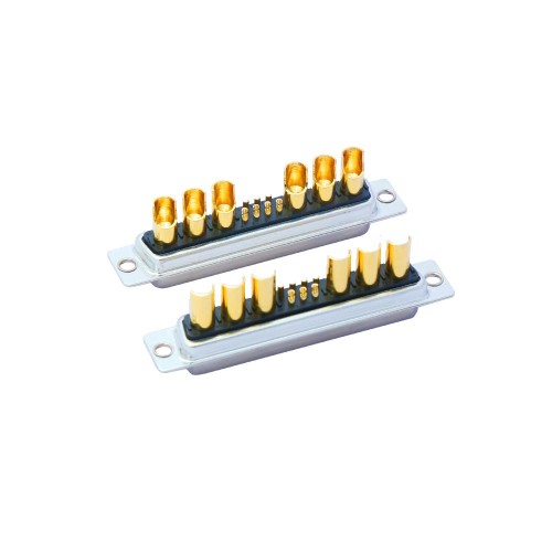 13W6 DB Female Straight Solder Type 10A 20A 30A 40A Gold Plated Machine pin Single Hole 13W6 DB Female Straight Solder Type 10A 20A 30A 40A Gold Plated Machine pin Single Hole