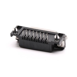 15 Pin D Sub Female Connector Right Angle Staking Type for PCB Mount