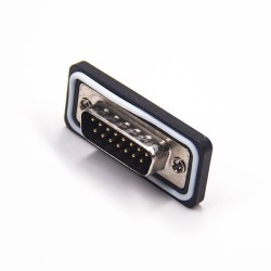 15 pin d sub solder connector Standard IP67 type 2 Rows Solder Type For Cable