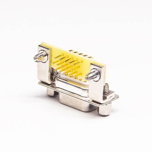 15 Pin Female HD D SUB Connector Right Angled Through Hole for PCB Mount 15 Pin Female HD D SUB Connector Right Angled Through Hole for PCB Mount