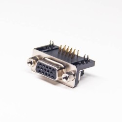 15 Pin hd d sub connector female FOR PCB connector right angled 20pcs