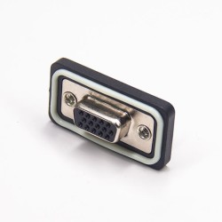 15 pin male d sub connector (vga) Standard IP67 type 3 Rows Through Hole Panel Mount With Harpoon 20pcs