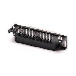 25 Pin D Sub Female Cconnector RA Solder Type for PCB with Stamped Pin