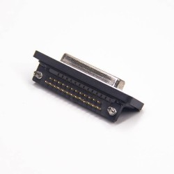 25 Way D sub Standard IP67 Type 2 Rows Through Hole Panel Mount