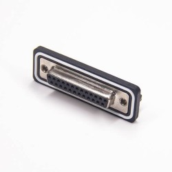 25 Way D sub Standard IP67 Type 2 Rows Through Hole Panel Mount 20pcs
