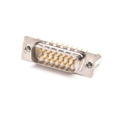 2pcs 15 pin d sub Male Straight Type For PCB Mount Machined Contacts 20pcs
