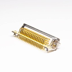 50 Pin Right Angled D SUB Connector Female Staking Type for PCB Mount
