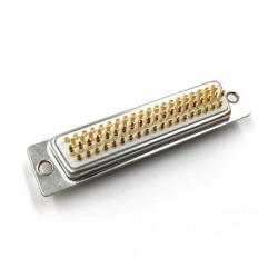 78 Pin D Sub Female Connector Machine Contacts Receptacle Connector Solder Type