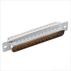 78 Pin D Sub High Density Male Machined Contacts Connector solder type